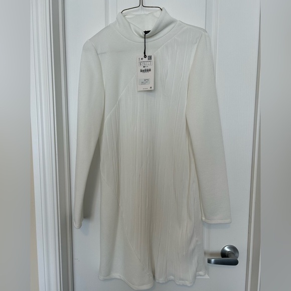 Zara Dresses & Skirts - Zara Ivory Ribbed Blouse